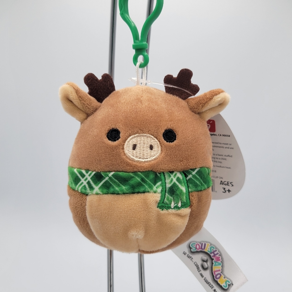 3.5" Ruby the Moose NWT Reindeer Deer Christmas 2018 Squishmallow Hoilday Xmas